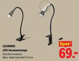 Lidl Livarno LED-klemmelampe tilbud