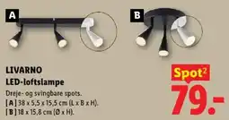 Lidl Livarno LED-loftslampe tilbud