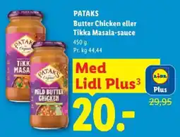 Lidl Pataks butter chicken eller tikka masala-sauce tilbud