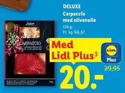 Lidl Deluxe Carpaccio med olivenolie tilbud
