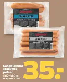 Netto Langelænder storkøbs-pølser tilbud