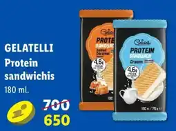 Lidl Gelatelli protein sandwichis tilbud