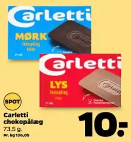 Netto Carletti chokopålæg tilbud