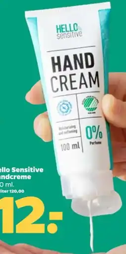 Netto Hello Sensitive Handcream tilbud