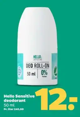 Netto Hello Sensitive deodorant tilbud