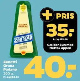 Netto Zanetti Grana Padano tilbud