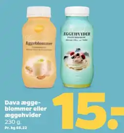 Netto Dava æggeblommer eller æggehvider tilbud
