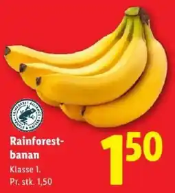 Lidl Rainforest-banan tilbud