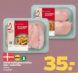 Netto Danpo kyllingebrystfilet eller -inderfilet tilbud