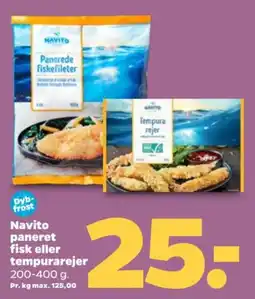 Netto Navito paneret fisk eller tempurarejer tilbud