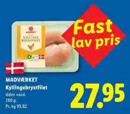 Lidl Madværket Kyllingebrystfilet tilbud