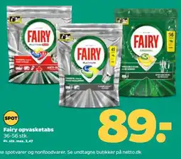 Netto Fairy opvasketabs tilbud