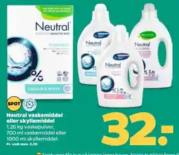 Netto Neutral vaskemiddel eller skyllemiddel tilbud