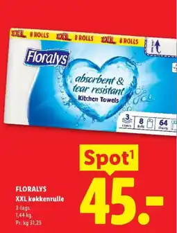 Lidl Floralys XXL køkkenrulle tilbud