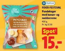 Lidl Dybfrost Pancakes with banana and hazelnut cream filling tilbud