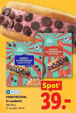 Lidl Dybfrost Cookie Sandwich Ice tilbud