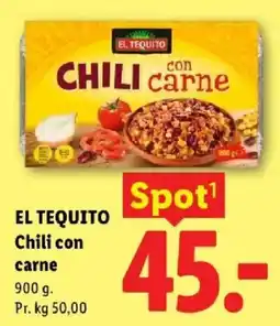 Lidl El Tequito chili con carne tilbud