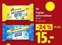 Lidl W5 fuktige universalkluder tilbud