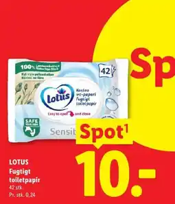 Lidl Lotus Fugtigt toiletpapir tilbud