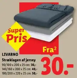 Lidl Livarno stræklagen af jersey tilbud