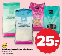 Netto Urtekram havsalt, frø eller kerner tilbud