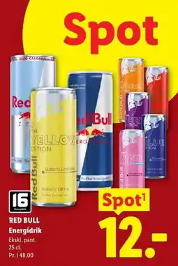 Lidl Red Bull Energidrik tilbud