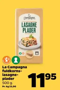 Netto La Campagna fuldkorns-lasagne-plader tilbud