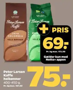 Netto Peter Larsen Kaffe helbønner tilbud