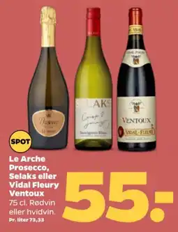 Netto Le Arche Prosecco, Selaks eller Vidal Fleury Ventoux tilbud