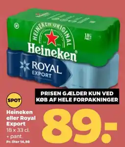 Netto Heineken eller Royal Export tilbud