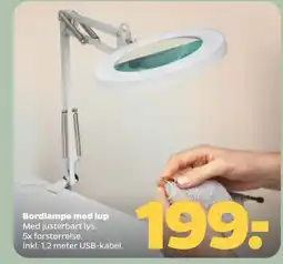 Netto Bordlampe med lup tilbud