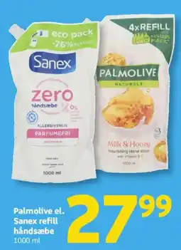 Løvbjerg Palmolive el. Sanex refill håndsæbe tilbud