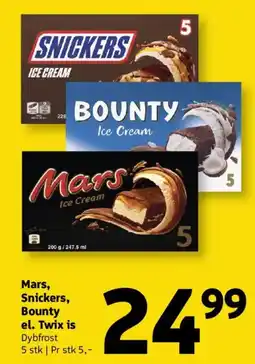 Løvbjerg Mars Snickers Bounty Ice Cream tilbud