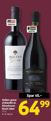 Løvbjerg Holten grove zinfandel el. silverboom black label tilbud