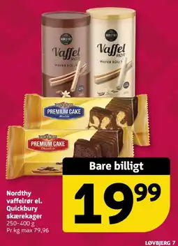 Løvbjerg Nordthy vaffelrør el. Quickbury skære kager tilbud