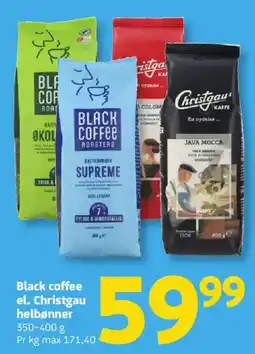 Løvbjerg Black coffee el. Christgau helbønner tilbud