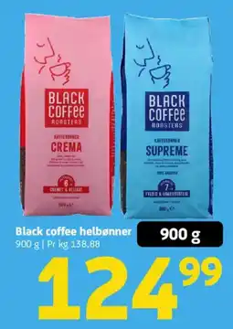 Løvbjerg Black coffee helbønner tilbud