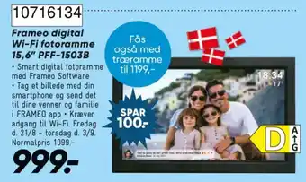 Frameo digital Wi-Fi fotoramme 15,6" PFF-1503B
