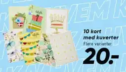 Bilka 10 kort med kuverter tilbud