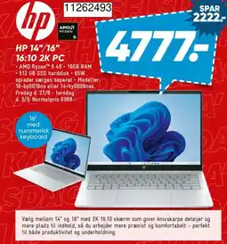 Bilka Hp 14"/16" 16:10 2k pc tilbud