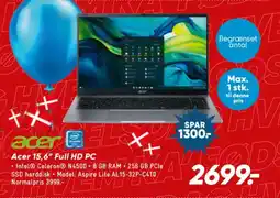 Bilka Acer 15,6" Full HD PC tilbud