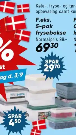 Bilka 5-pak frysebokse tilbud