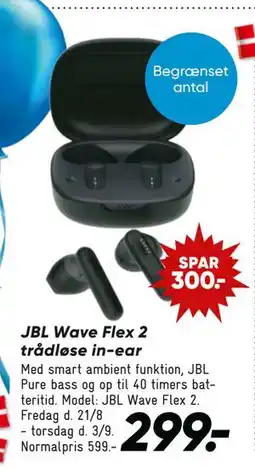 Bilka JBL Wave Flex 2 trådløse in-ear tilbud