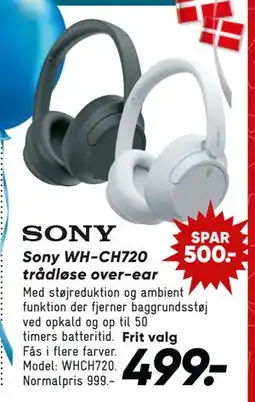 Bilka Sony WH-CH720 trådløse over-ear tilbud