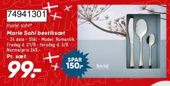 Bilka Marie Sohl bestiksæt tilbud