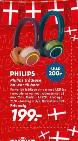 Bilka Philips trådløse on-ear til børn tilbud