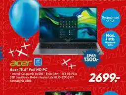Bilka Acer 15,6” Full HD PC tilbud