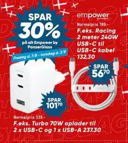 Bilka SPAR 30% på alt Empower by PanzerGlass tilbud