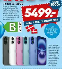 Bilka iPhone 16 128GB tilbud