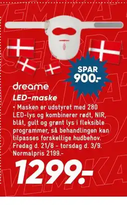 Bilka LED-maske tilbud